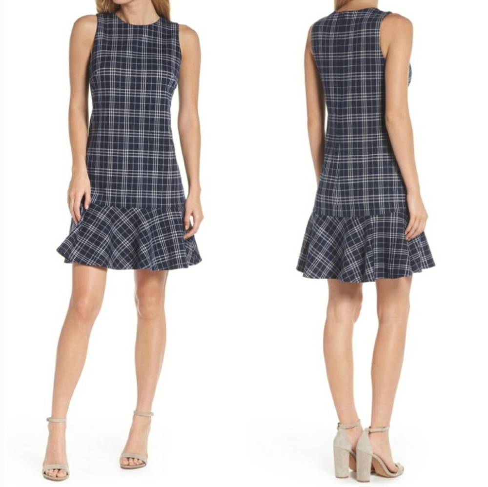 1901 Flounce Hem Shift Dress Business casual